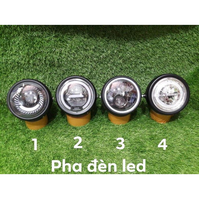 pha đèn led độ classic, pha đèn cafe racer - phù hợp GD110, GN125, Husky125,YB125,CG125