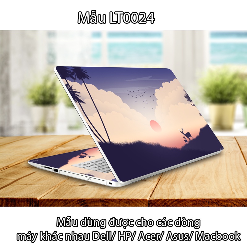 Miếng Dán Laptop - Mẫu LT024 hình phong cảnh tối - Dán cho Dell, Hp, Asus, Lenovo, Acer, MSI, Surface,Vaio, Macbook