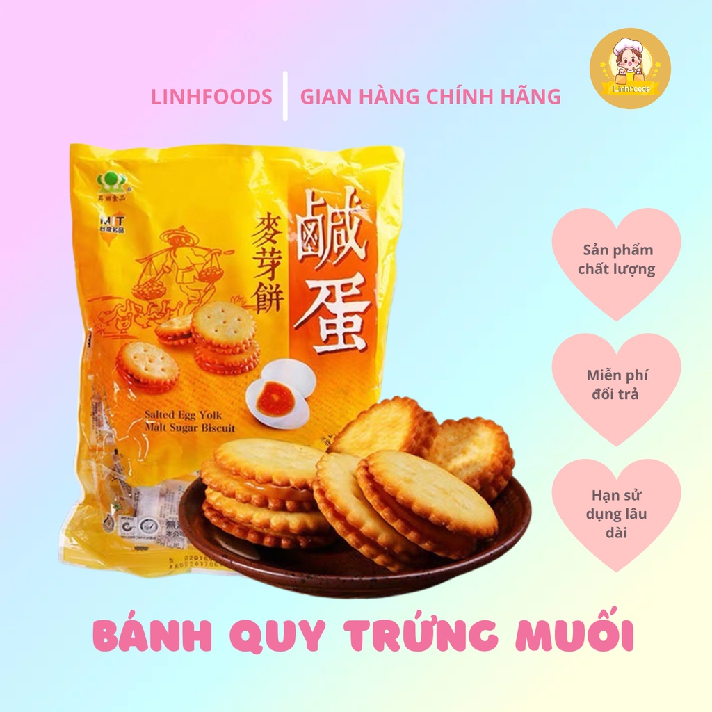 [FREESHIP] Bánh Quy Trứng Muối Đài Loan Gói 500Gr