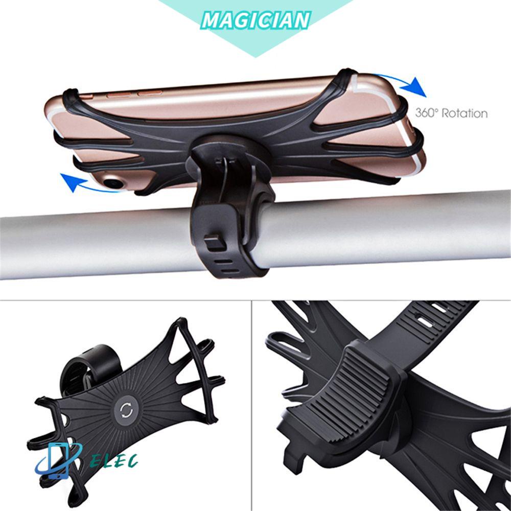 Giá đỡ điện thoại gắn tay lái xe đạp bằng silicone chống sốc nhiều màu sắc tùy chọn xoay được 360 độ tiện lợi