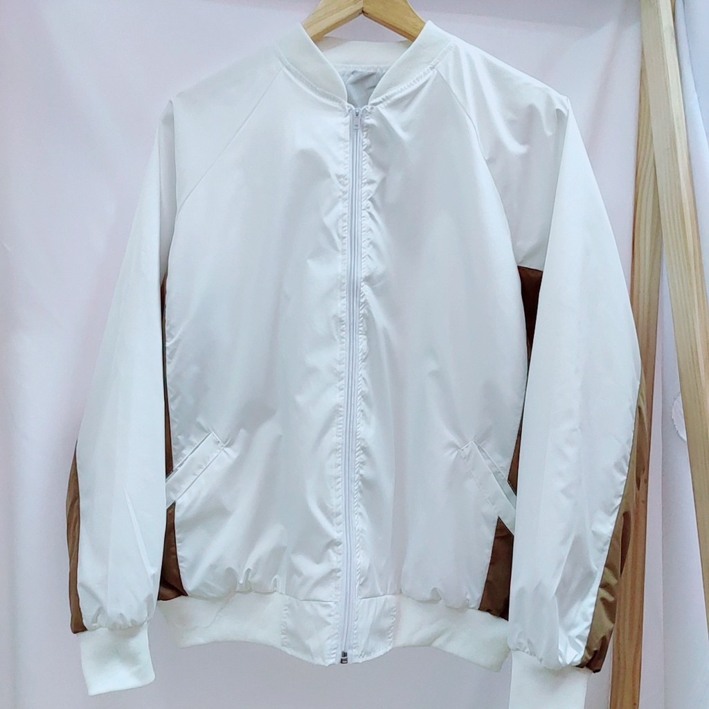 FREESHIP Áo Khoác Bomber Nữ Phối Màu In Chữ Sau Lưng Form Đẹp