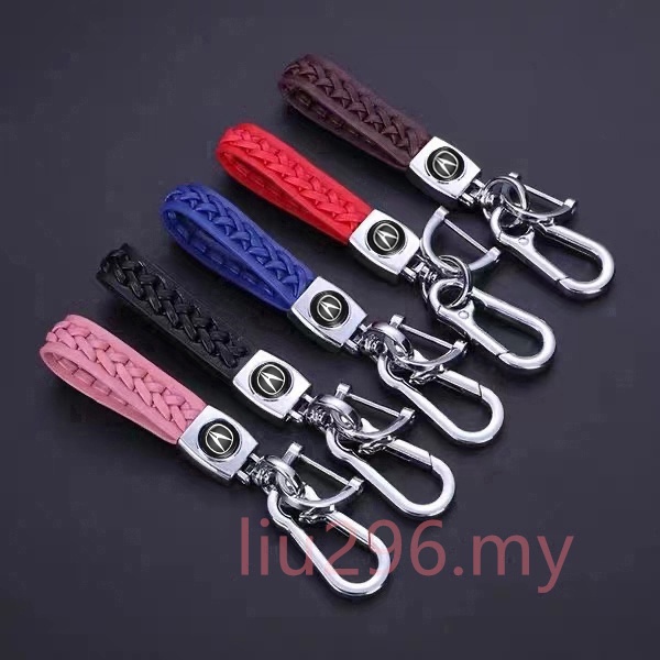 MỚI Da Cừu Mềm Thời Trang Da Hợp Kim Chìa Khóa Xe Kim Loại Logo Móc Khóa Chìa Khóa Fob Cho Acura