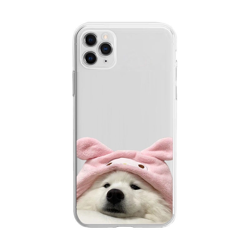 Ốp Điện Thoại Chống Sốc In Hình Chú Cún Samoyer Dễ Thương Cho Iphone 13 Pro 11 Pro Max Xr 6s 7 8 Plus 12 Mini 12 Pro Xs Max