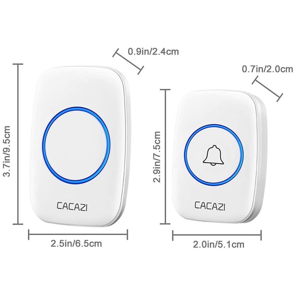 Chuông Cửa Không Dây Thông Minh CACAZI - A10 , Chống Nước, Khoảng Cách Sử Dụng Hiệu Quả 300m - Hàng Chính Hãng