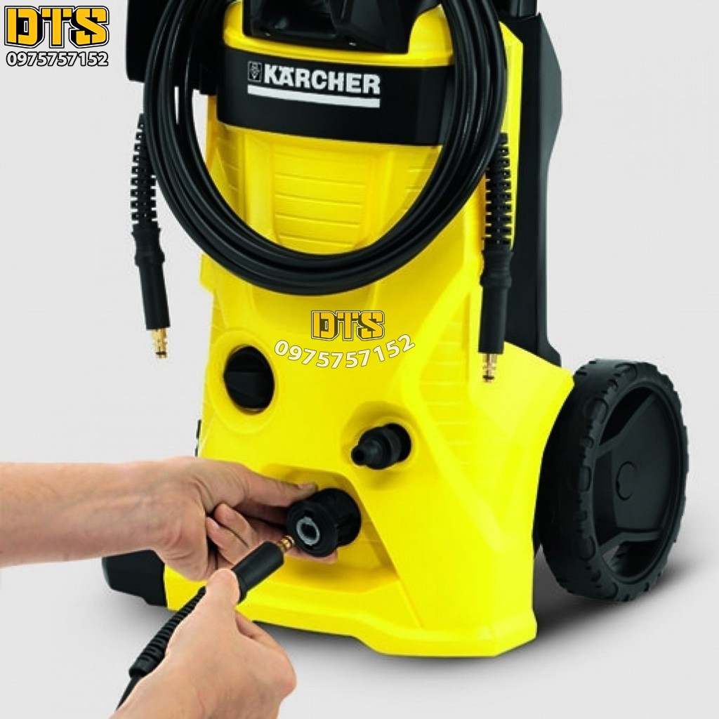 10m Dây áp lực máy rửa xe Karcher - Ống dây phun thay thế máy xịt rửa áp lực Karcher K2 - K7 (2 đầu cài kết nối nhanh)