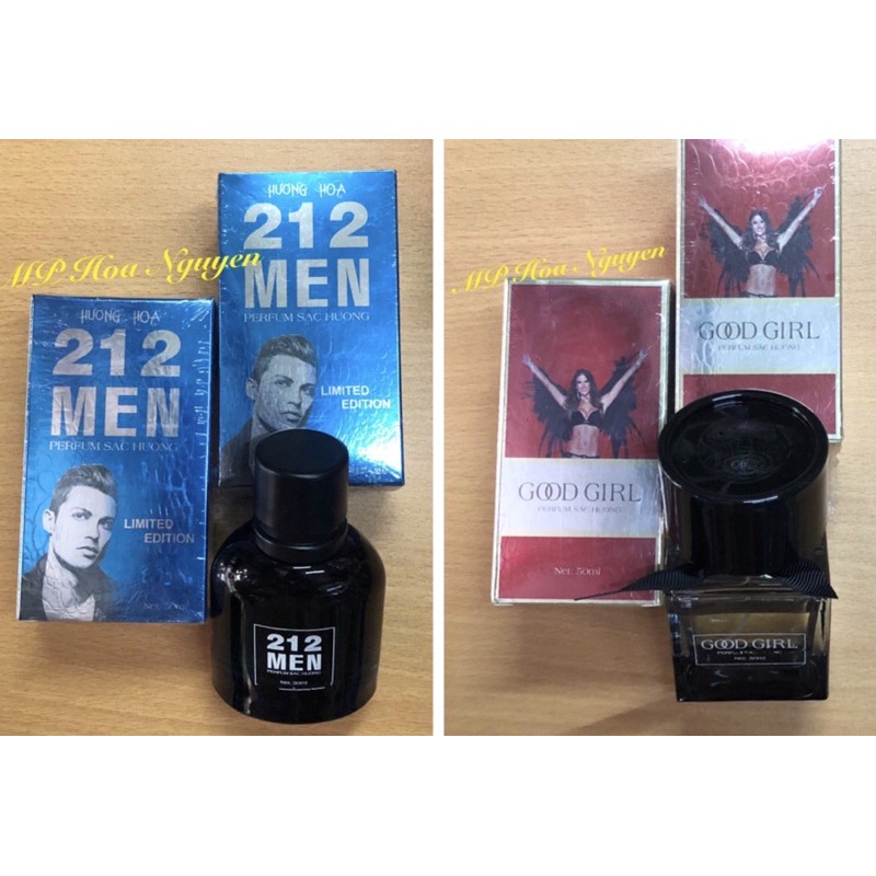 NƯỚC HOA SẮC HƯƠNG ( Hương  GOODGIRL, Hương 212 MEN)