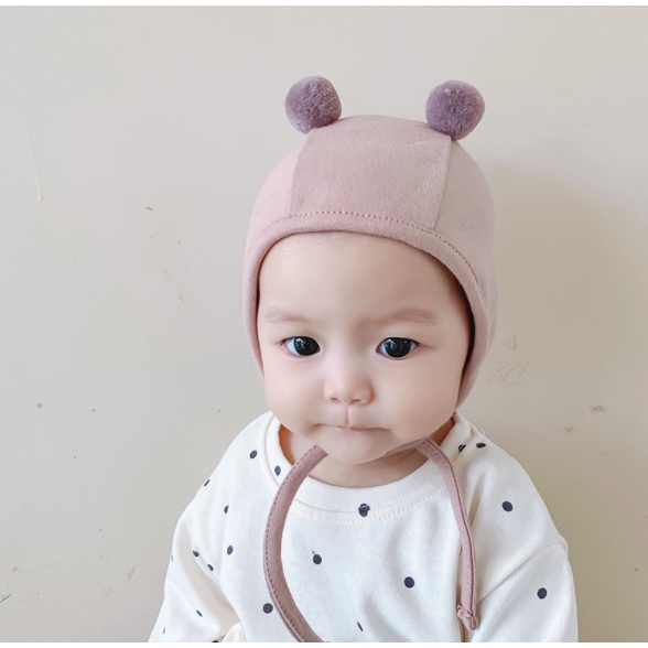 Mũ cục bông cho bé hàng QC từ 3m-18m