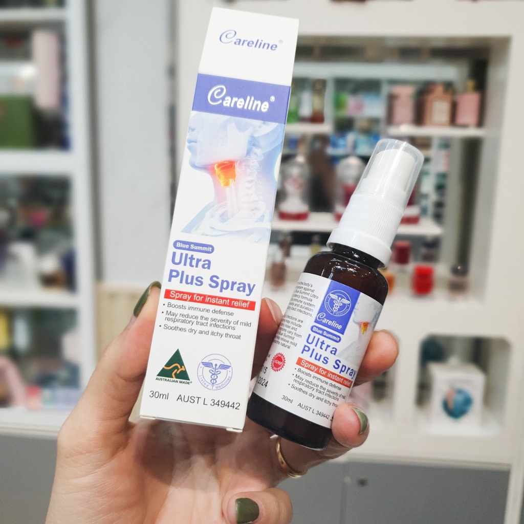 Xịt Họng Keo Ong Sát Khuẩn Hầu Họng Thơm Miệng Careline Ultra Plus Spray Chai 30ml Của Úc - Hàng Úc 2279