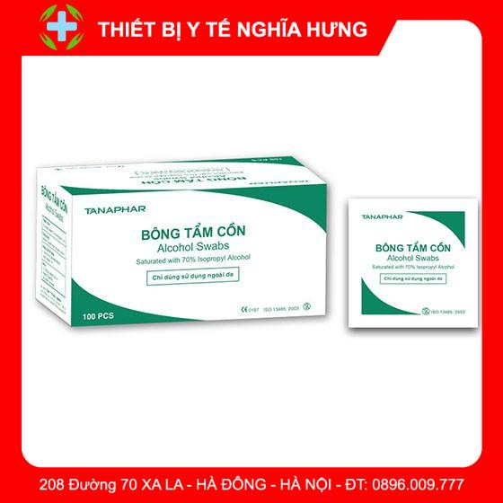 Bông tẩm cồn TANAPHAR 100 PCS