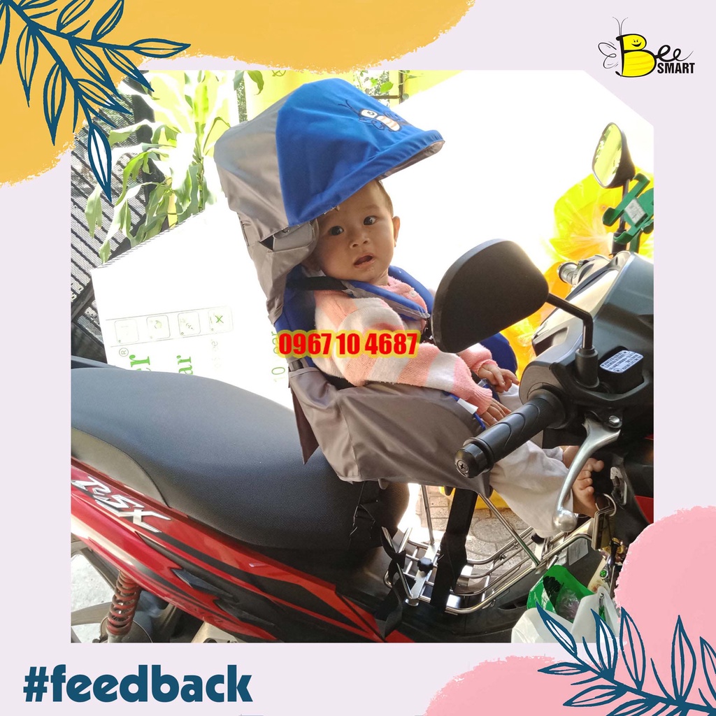 Ghế Ngồi Xe Máy Thông Minh cho bé Beesmart X1