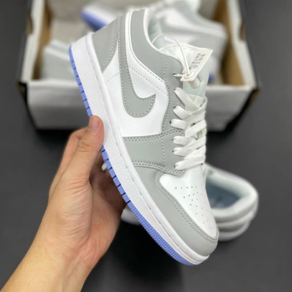 [FreeShip+ Hàng Xịn] Giày Jordan xám trắng thấp cổ cao cấp , Giầy JD1 xám trắng thấp Full box | BigBuy360 - bigbuy360.vn