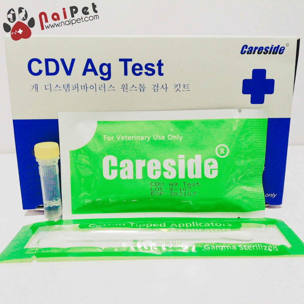 Que Test Xét Nghiệm Bệnh Care CDV Và Parvo CPV Ở Chó Ag Test Kit Careside Của Hàn