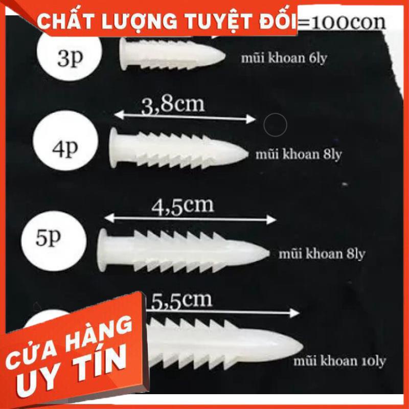 Bit 10 Cái Tắc Kê Nhựa Đủ Size, Nở Nhựa