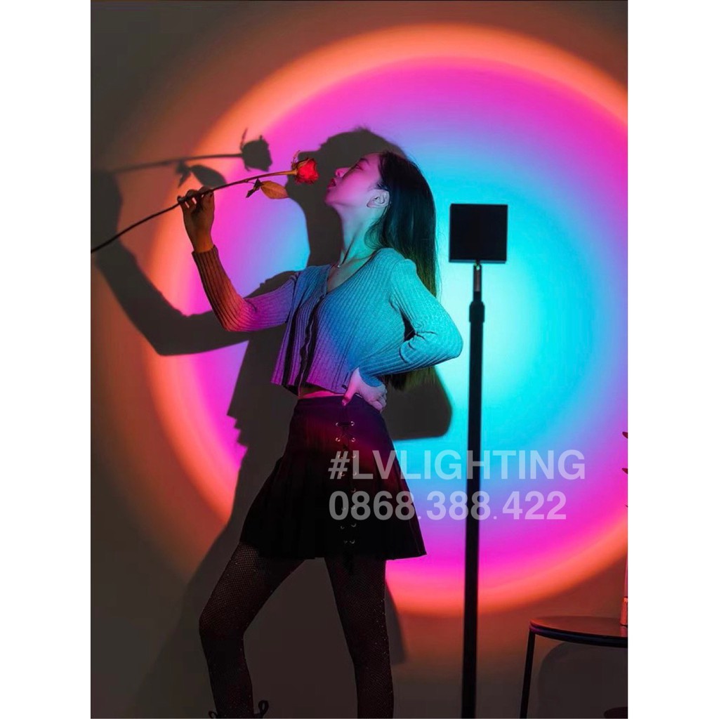 Đèn Sunset Cao 160cm dùng làm phông nền quay videos tiktok hoặc chụp ảnh mã 6364