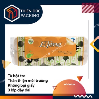 Giấy Vệ Sinh ELENE Than Tre Tự Nhiên Không Tẩy Trắng 10 Cuộn Có Lõi Hàng Cao Cấp