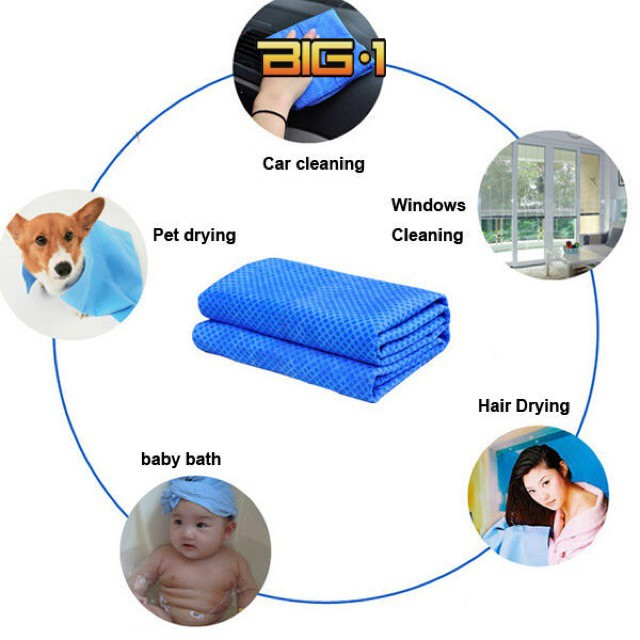 Khăn ma thuật siêu thấm hút dùng được cho em bé để lau tóc, lau kính, lau xe ô tô... không có vi khuẩn, đảm bảo vệ sinh