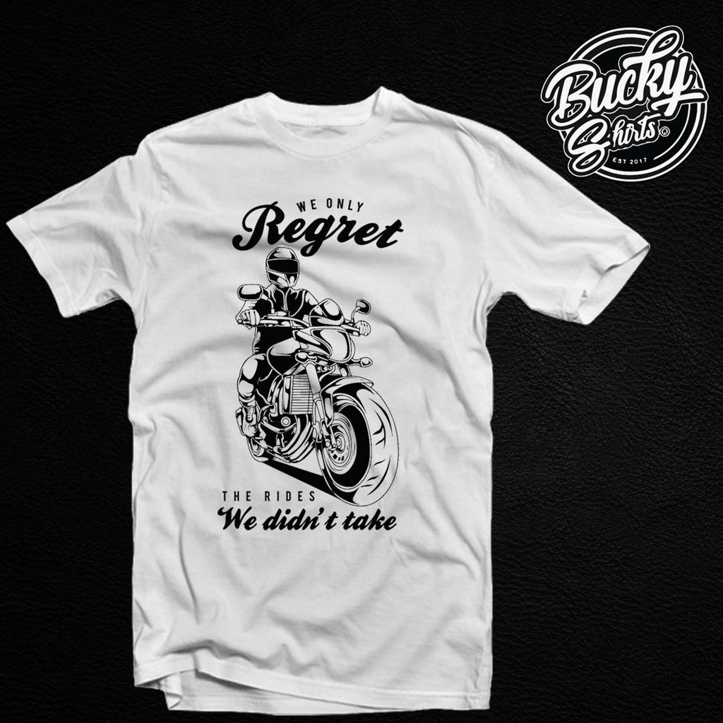 Áo phông in hình Regret Motorcycle Rider Shirt mẫu mới lạ
