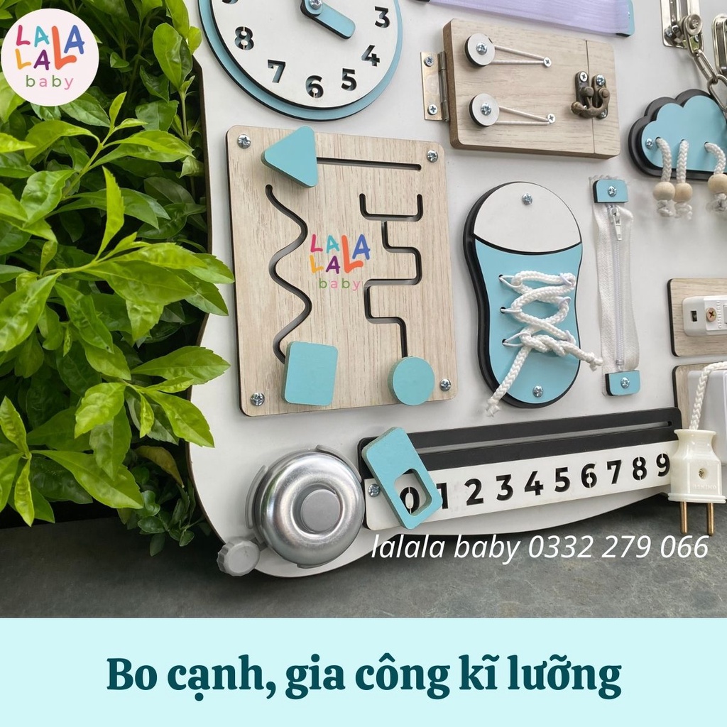 Bảng bận rộn - Busy board rèn luyện vận động tinh Lalala baby, kích thước 40x50x5cm. CÓ BẢO HÀNH, LỖI 1 ĐỔI 1