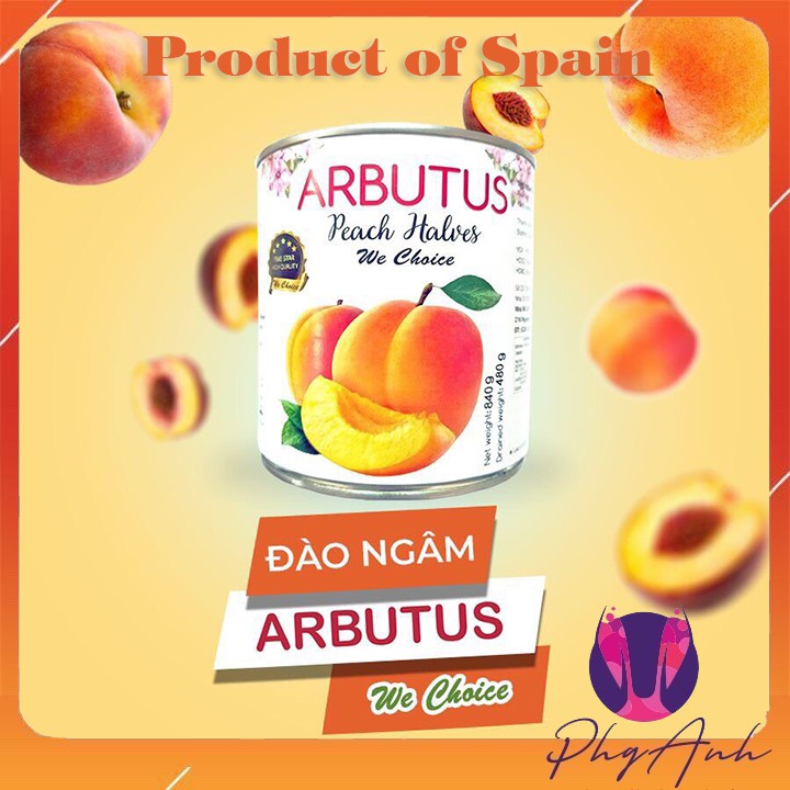 Đào Tây Ban Nha Ngâm Arbutus - Nửa quả