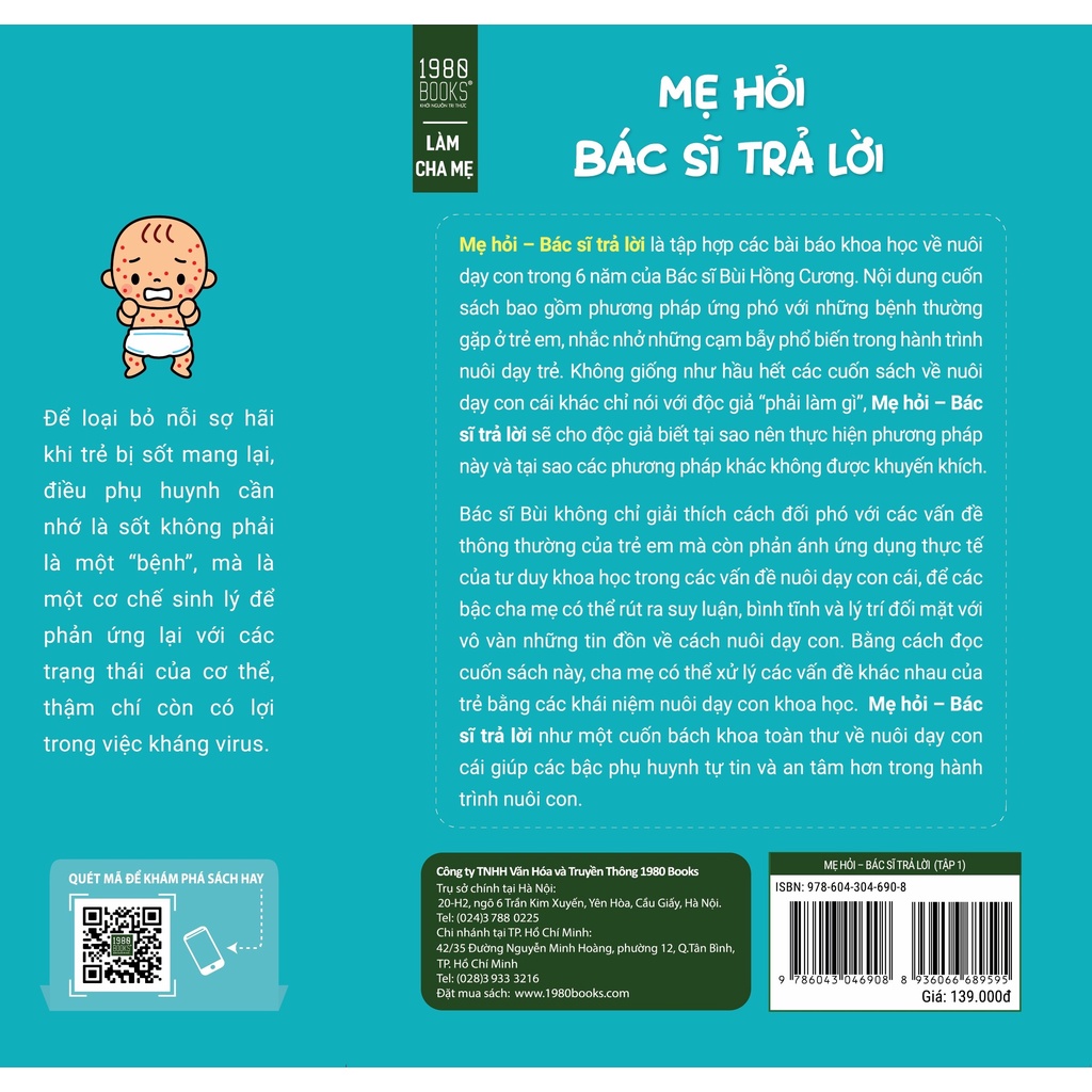 Sách - Mẹ Hỏi Bác Sĩ Trả Lời 1 + tặng bookmark