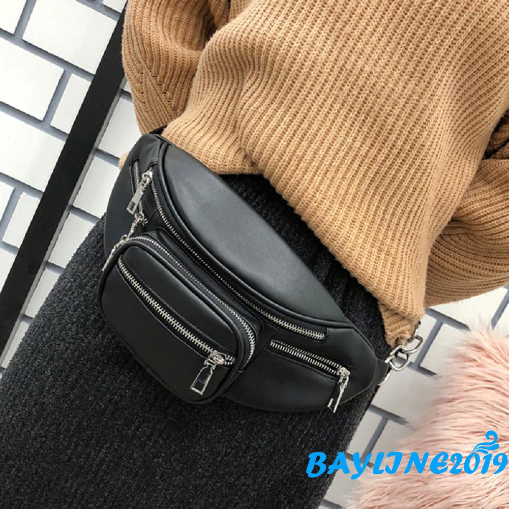 Loسe ~ Túi đeo vai nữ Dây kéo Da PU Satchel Túi xách Messenger Ví đeo chéo
