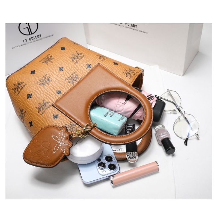 Túi Xách Nữ Túi Đeo Chéo I.T GDLEDY HONGKONG Da Thật, Mẫu Mới