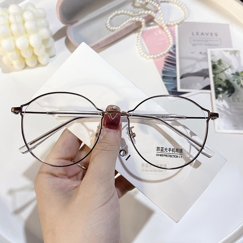 Mắt Kính Gọng Tròn Chống Ánh Sáng Xanh Thời Trang Hàn Quốc Jz5050 | BigBuy360 - bigbuy360.vn