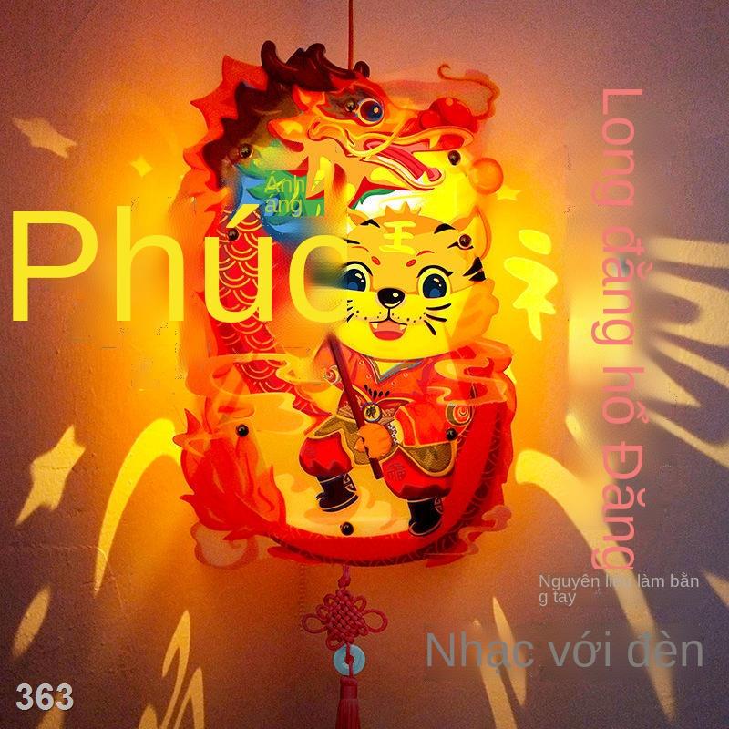 CNăm con hổ cầm tay đèn lồng làm bằng dẫn bán buôn quay vòng Tết Trung Quốc Lễ hội trẻ em mùa xuân