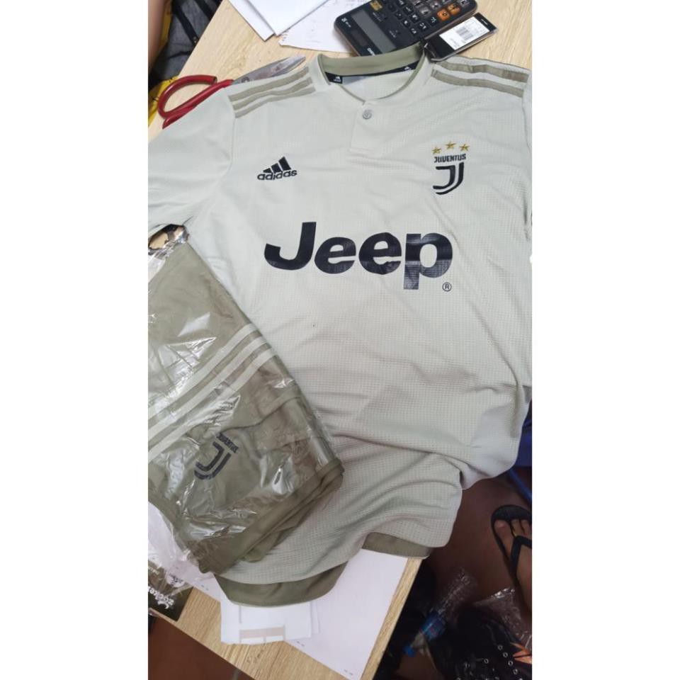 Áo Juventus mùa 2018-2019 sân khách/Freeship/ Bộ quần áo đá banh Juventus sân khách màu xám cực chất xịn  ྃ