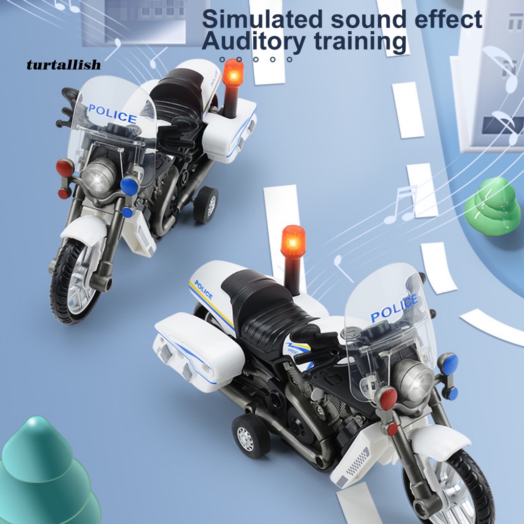 Xe Máy Cảnh Sát Đồ Chơi Có Đèn LED Và Hiệu Ứng Âm Thanh Chống Va Chạm Cho Bé