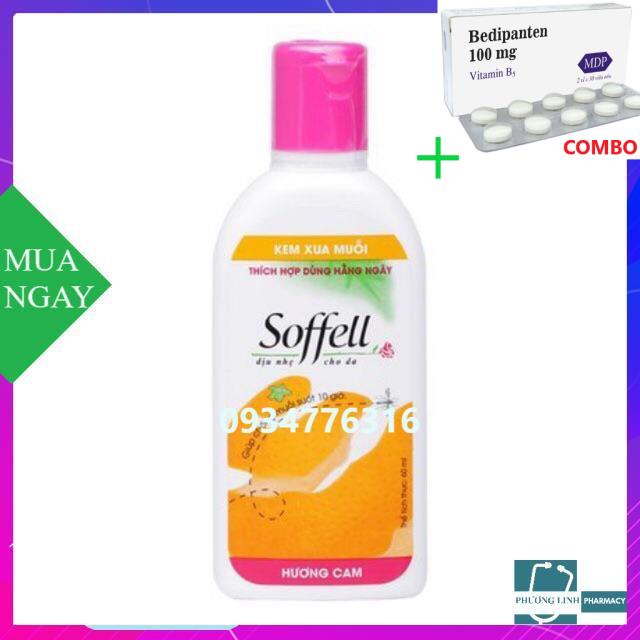 Combo Bedipanten 100mg +  Kem xoa chống muỗi Soffell