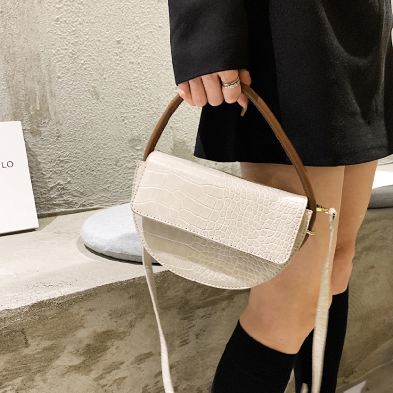 IELGY Túi Đeo Vai Thời Trang Hàn Quốc Cổ Điển Họa Tiết Đá