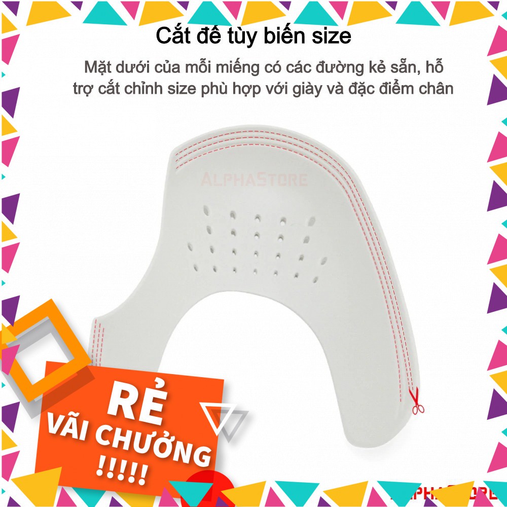 Bộ Lót Bảo Vệ Mũi Giày Shoe Shield (Loại 1, Nhựa Mềm) - Miếng Độn Chống Nhăn, Giữ Dáng Mũi Giầy Thể Thao Sneaker Shield