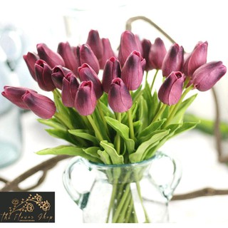 🎋☘ Hoa tulip cao su chất siêu mịn - trang trí bàn trang điểm ,nhà cửa tuyệt đẹp đây ạ 🍃