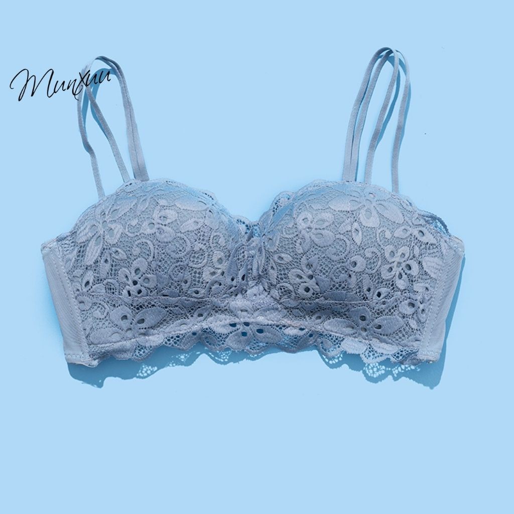 Áo lót ko gọng phối ren cup ngang sang chảnh có bàn tay nang ngực.