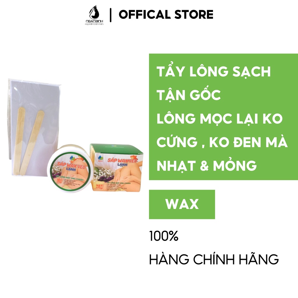 Combo gel wax lông veo 175gr và mỡ chăn 50g giúp tẩy sạch mọi vùng lông an toàn hiệu quả [Kèm giấy wax và que gạt]