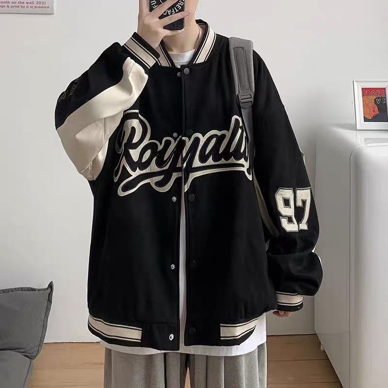 Áo Bomber Royally HOUSE T &amp; T chất kaki 2 lớp, from to, 2 lớp, unisex nam nữ mặc được, phối in trẻ trung, đẹp