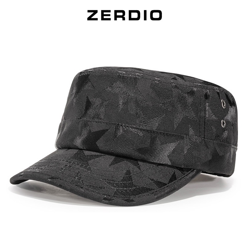 Nón kết, Mũ lưỡi trai chóp vuông màu đen họa tiết ngôi sao cho Nam và Nữ