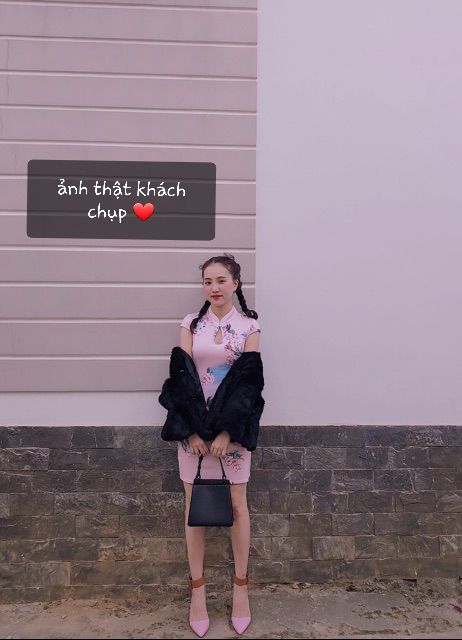 [Să~n] Ảnh thật - Sườn xám hoa tay con basic size SML.
