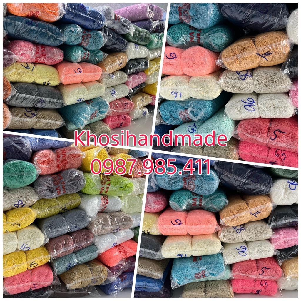 Sợi Cotton Việt Nam 1mm (Mã 01 đến 50) (Cuộn 100gram)