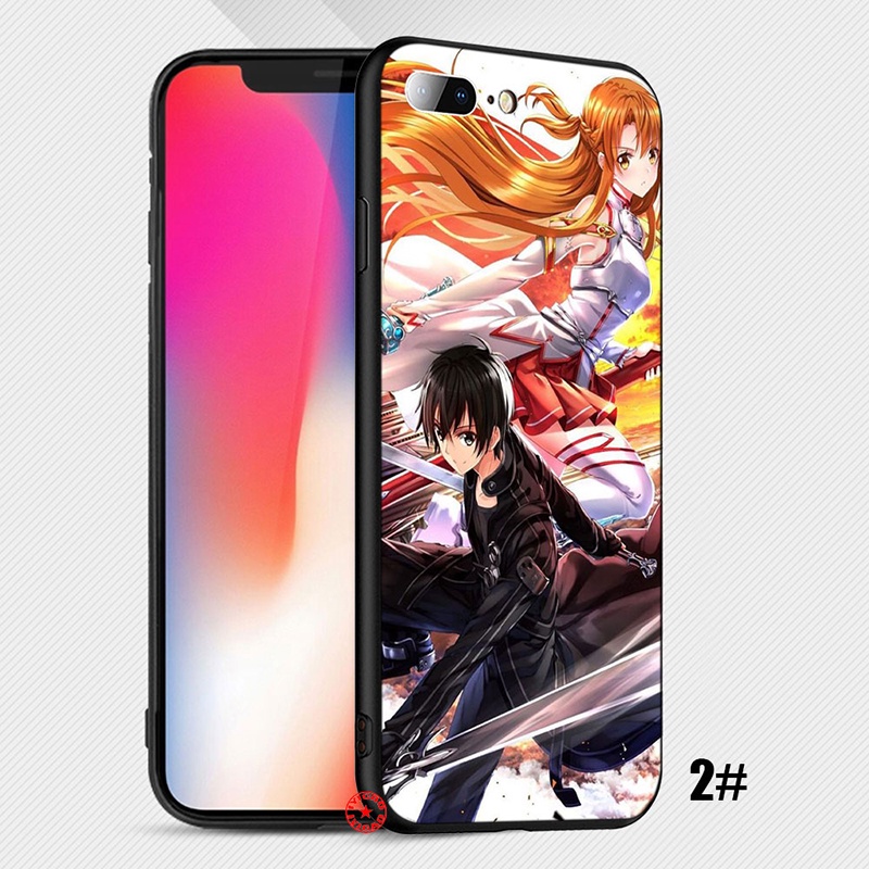 Ốp điện thoại silicon dẻo họa tiết hoạt hình Sword Art Online Kirito cho IPHONE 5 5S 6 6S 7 8 Plus X XR XS Max UF9