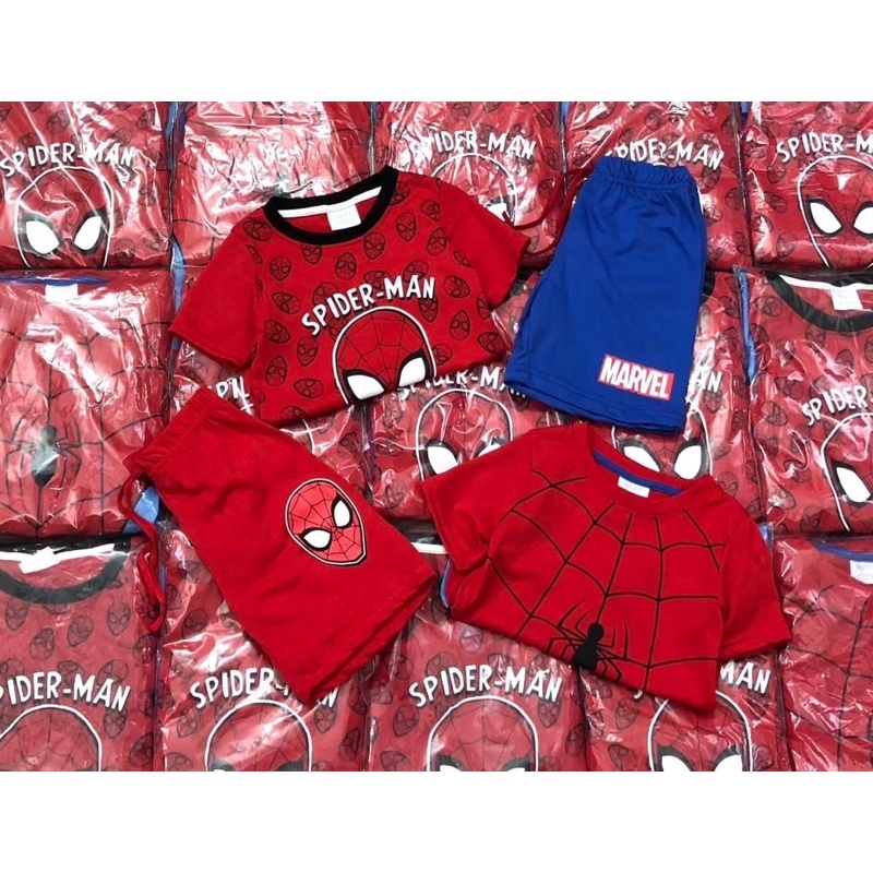 Set 2 bộ short nhện Spiderman bé trai