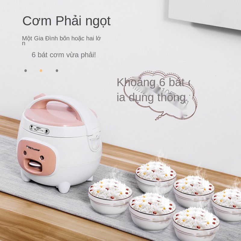 Nồi cơm điện Royalstar 2l lít mini gia đình chính hãng dung tích nhỏ 1 người-2 người-3 người máy thông thường