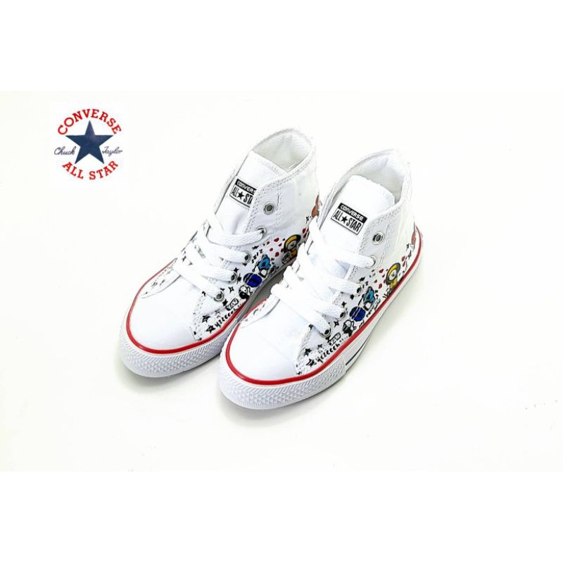 Giày Sneaker converse all star bt21 bts Họa Tiết Nhân Vật Hoạt Hình Đáng Yêu Dành Cho Bé