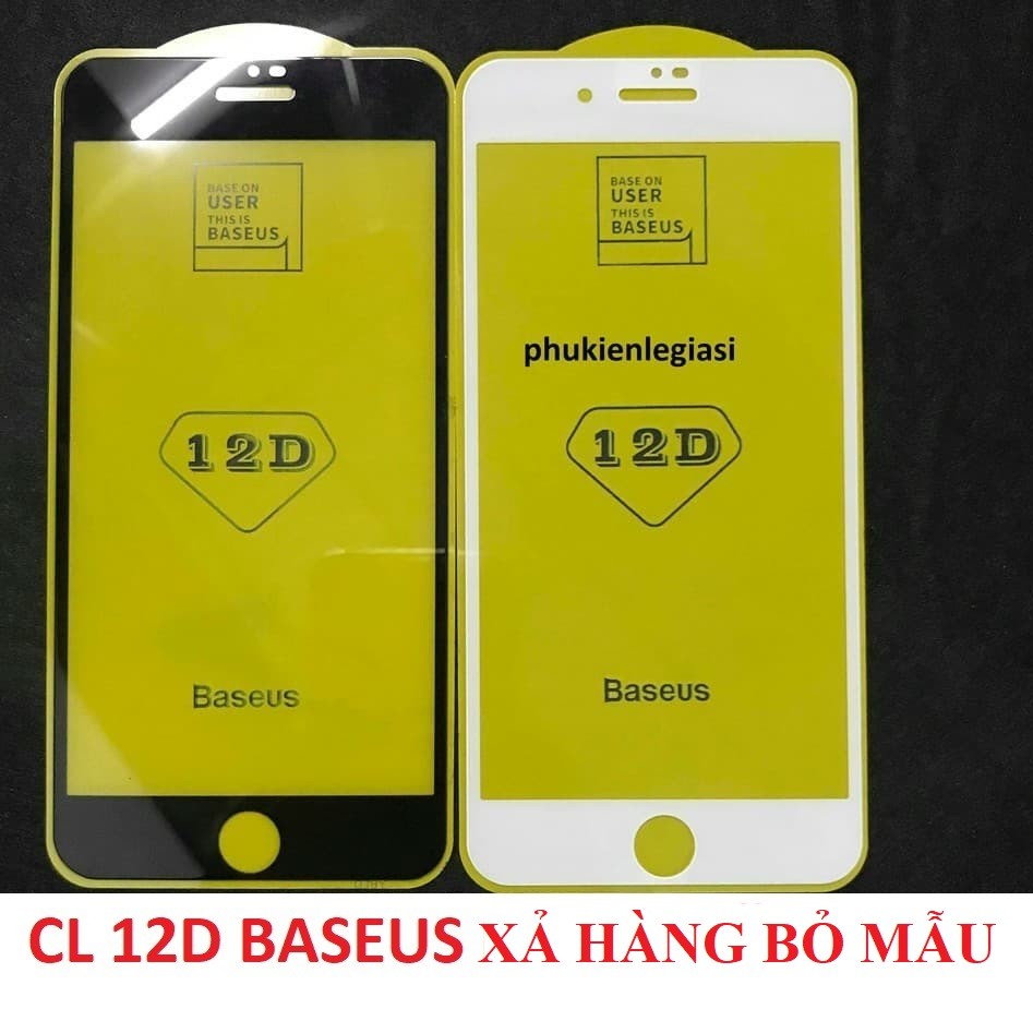 (XẢ HÀNG BỎ MẪU)Cường Lực iphone 12D Iphone BASEUS Full màn hình