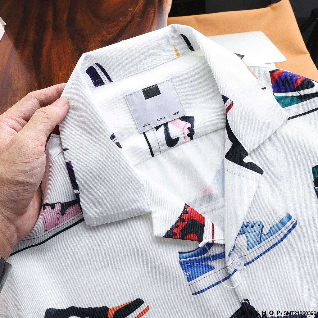 Áo Sơ Mi Nam T.M In Hình Giày Sneaker Năng Động Trẻ Trung | BigBuy360 - bigbuy360.vn