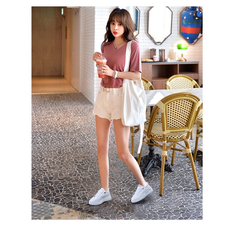 Giày sneaker độn đế 5p năng động dành cho nữ phong cách Hàn Quốc (KM08)