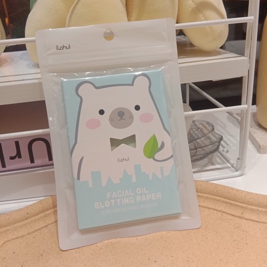 Giấy thấm dầu 80 miếng dễ thương cho da dầu mụn hình gấu xanh ILAHUI | BigBuy360 - bigbuy360.vn