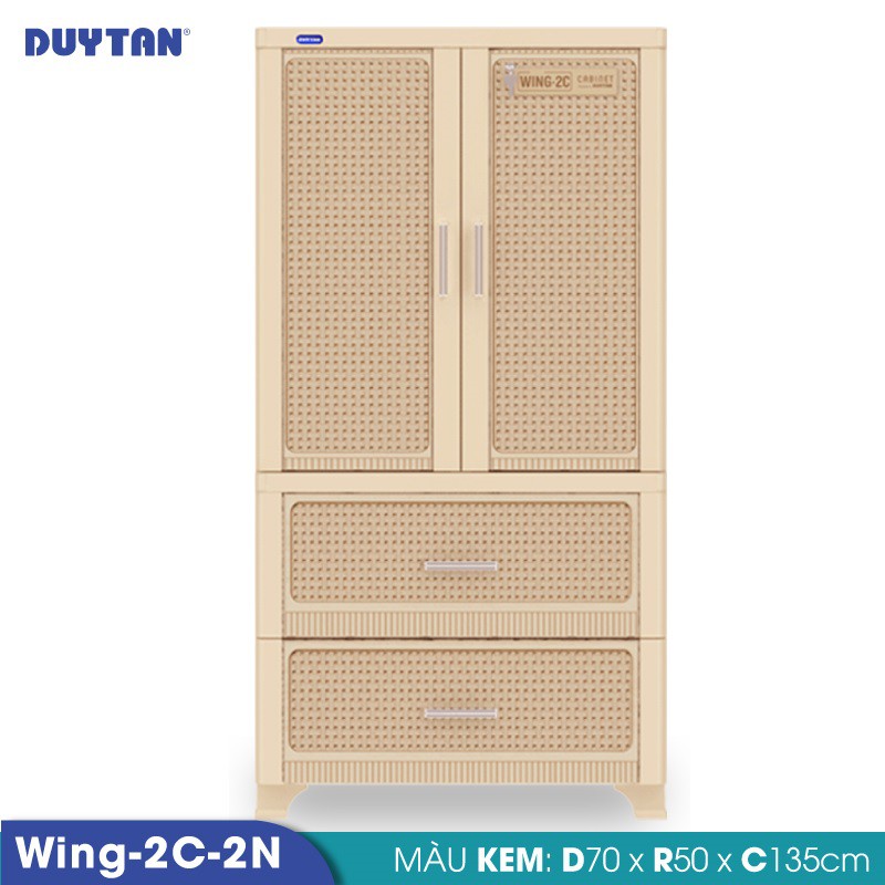 Tủ Nhựa Duy Tân Wing 2C-2N 2 Cửa 2 Ngăn - 727 (Nhiều Màu)