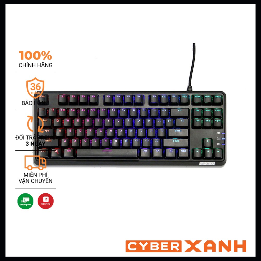 Bàn phím cơ máy tính Fuhlen M87s RGB red switch blue switch Chính Hãng chuyên gaming